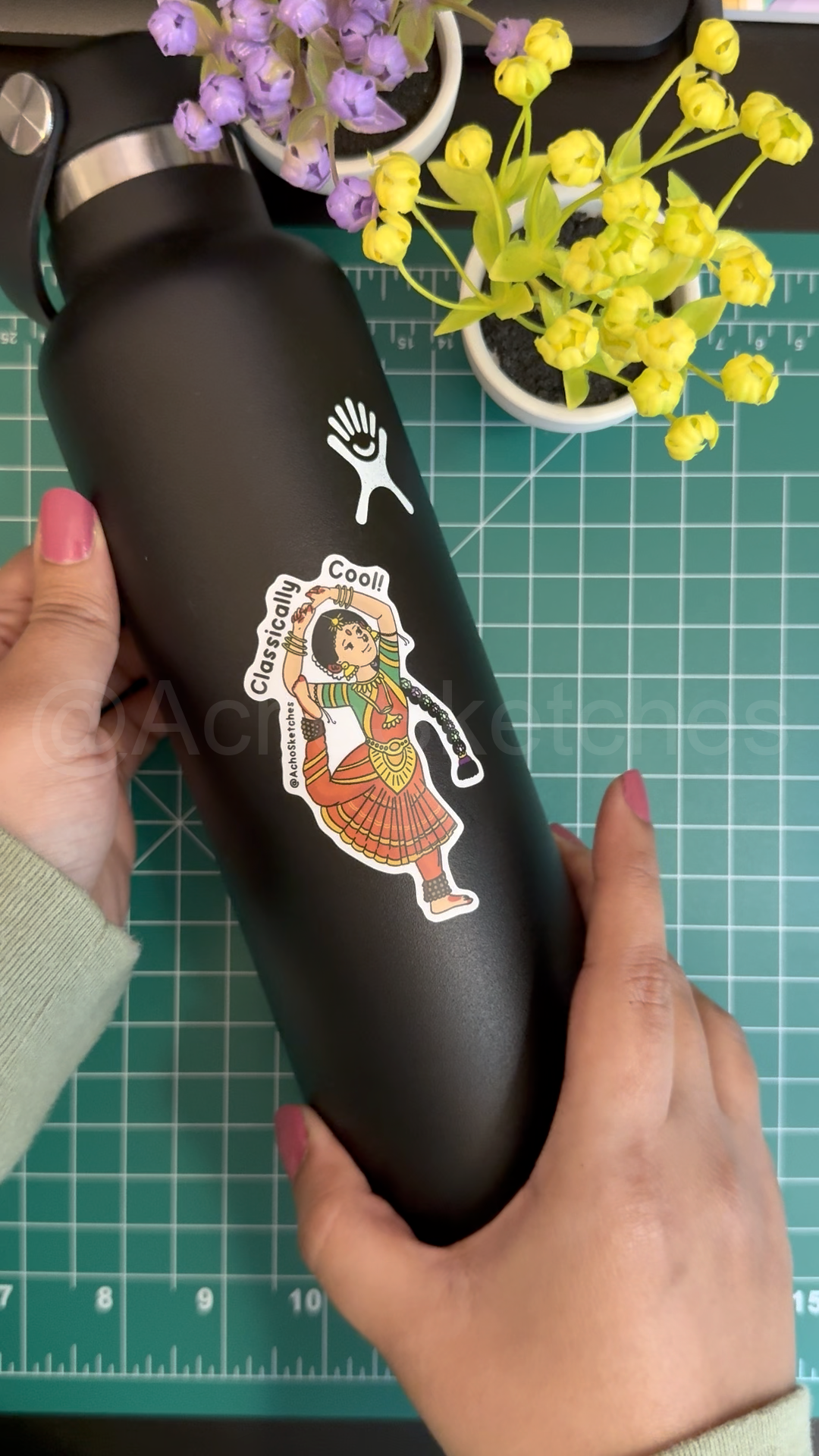 Classically Cool Bharatanatyam Sticker