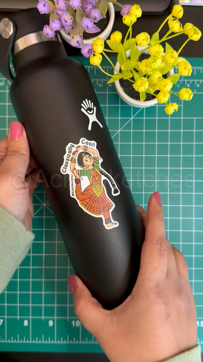 Classically Cool Bharatanatyam Sticker