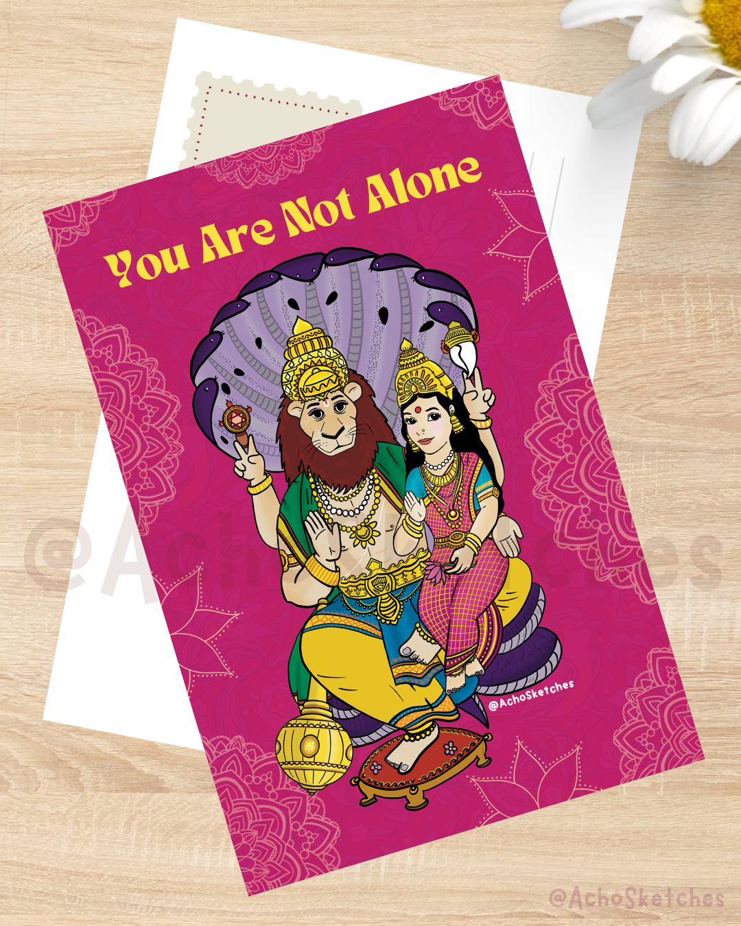 Lakshmi Narasimha Art Print (4x6)