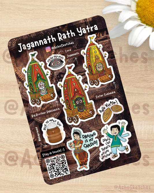 Jagannath Rath Yatra Sticker Sheet
