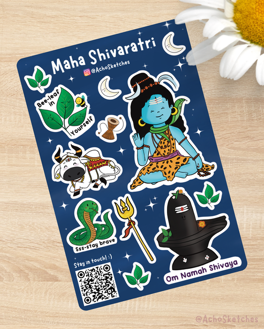 Maha Shivaratri Sticker Sheet
