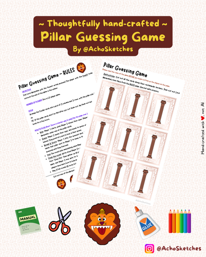 Pillar Guessing Card Game DIY