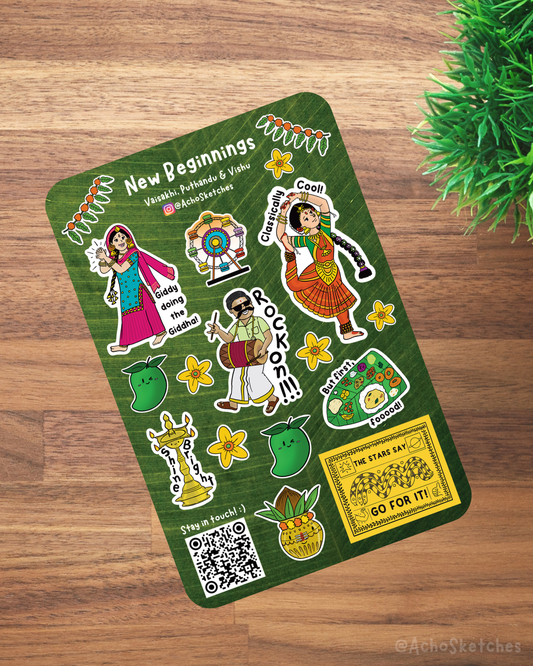 Vishu/Puthandu Sticker Sheet