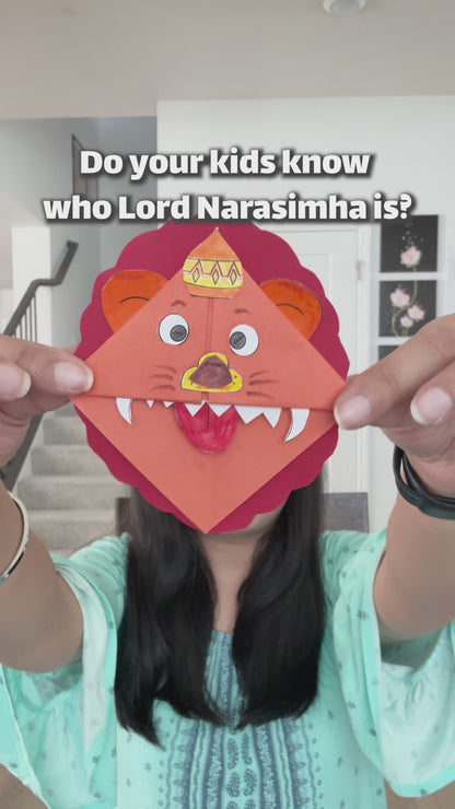 Lord Narasimha Corner Bookmark DIY Craft